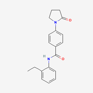 molecular formula C19H20N2O2 B5796052 N-(2-ethylphenyl)-4-(2-oxo-1-pyrrolidinyl)benzamide 