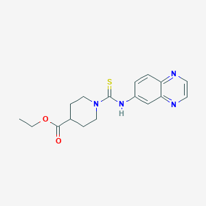 molecular formula C17H20N4O2S B5796061 ethyl 1-[(6-quinoxalinylamino)carbonothioyl]-4-piperidinecarboxylate 