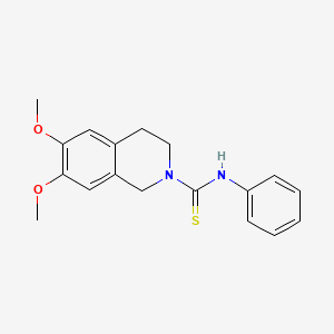 molecular formula C18H20N2O2S B5796068 6,7-dimethoxy-N-phenyl-3,4-dihydro-2(1H)-isoquinolinecarbothioamide 