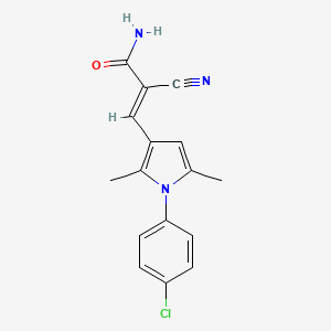 molecular formula C16H14ClN3O B5796076 3-[1-(4-chlorophenyl)-2,5-dimethyl-1H-pyrrol-3-yl]-2-cyanoacrylamide 