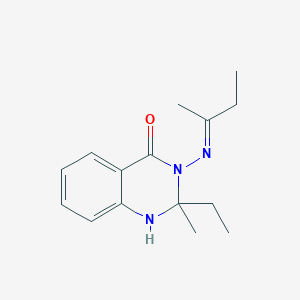 2-ethyl-2-methyl-3-[(1-methylpropylidene)amino]-2,3-dihydro-4(1H)-quinazolinone