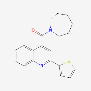 molecular formula C20H20N2OS B5796088 4-(1-azepanylcarbonyl)-2-(2-thienyl)quinoline 