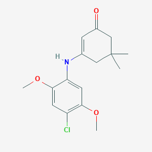 molecular formula C16H20ClNO3 B5796107 3-[(4-chloro-2,5-dimethoxyphenyl)amino]-5,5-dimethyl-2-cyclohexen-1-one 