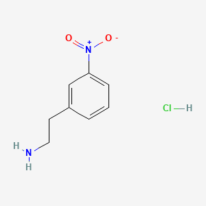 molecular formula C8H11ClN2O2 B579611 2-(3-Nitrophenyl)ethanamine hydrochloride CAS No. 19008-62-9