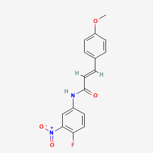 molecular formula C16H13FN2O4 B5796121 N-(4-fluoro-3-nitrophenyl)-3-(4-methoxyphenyl)acrylamide 