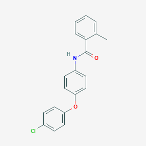 molecular formula C20H16ClNO2 B5796128 N-[4-(4-chlorophenoxy)phenyl]-2-methylbenzamide 
