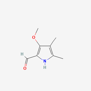 molecular formula C8H11NO2 B579613 3-methoxy-4,5-dimethyl-1H-pyrrole-2-carbaldehyde CAS No. 15431-72-8