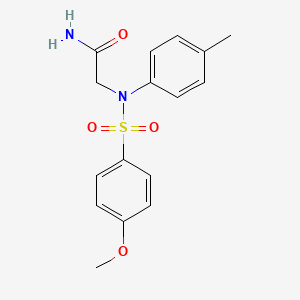 molecular formula C16H18N2O4S B5796159 N~2~-[(4-methoxyphenyl)sulfonyl]-N~2~-(4-methylphenyl)glycinamide 