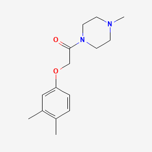 molecular formula C15H22N2O2 B5796183 1-[(3,4-dimethylphenoxy)acetyl]-4-methylpiperazine 