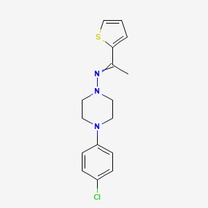 molecular formula C16H18ClN3S B5796190 4-(4-chlorophenyl)-N-[1-(2-thienyl)ethylidene]-1-piperazinamine 