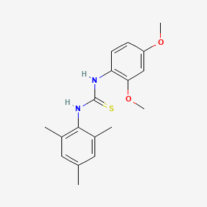 molecular formula C18H22N2O2S B5796205 N-(2,4-dimethoxyphenyl)-N'-mesitylthiourea 