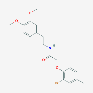 molecular formula C19H22BrNO4 B5796216 2-(2-bromo-4-methylphenoxy)-N-[2-(3,4-dimethoxyphenyl)ethyl]acetamide 
