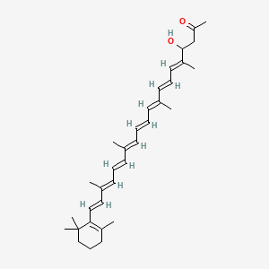 molecular formula C33H46O2 B579623 8',9'-Dihydro-8'-hydroxycitranaxanthin CAS No. 15446-86-3