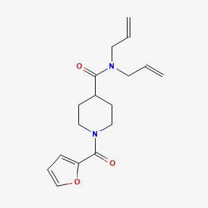 molecular formula C17H22N2O3 B5796235 N,N-diallyl-1-(2-furoyl)piperidine-4-carboxamide 