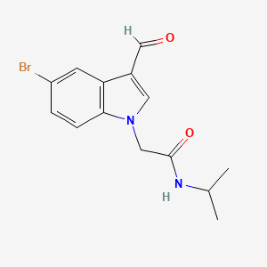 2-(5-bromo-3-formyl-1H-indol-1-yl)-N-isopropylacetamide