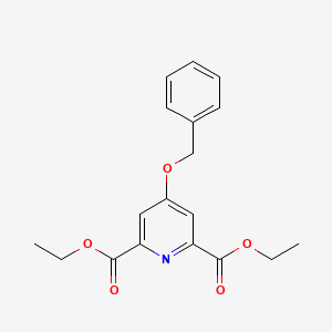 molecular formula C18H19NO5 B579624 Diethyl 4-(Benzyloxy)pyridine-2,6-dicarboxylate CAS No. 18986-14-6