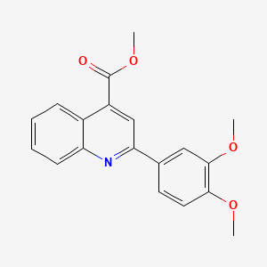 molecular formula C19H17NO4 B5796255 methyl 2-(3,4-dimethoxyphenyl)-4-quinolinecarboxylate CAS No. 133676-11-6