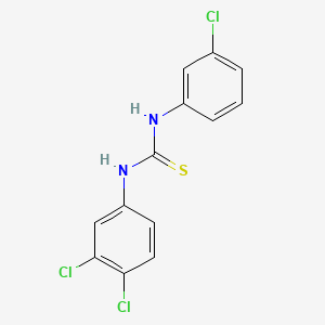 molecular formula C13H9Cl3N2S B5796279 N-(3-chlorophenyl)-N'-(3,4-dichlorophenyl)thiourea 