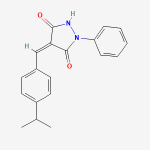 molecular formula C19H18N2O2 B5796282 4-(4-isopropylbenzylidene)-1-phenyl-3,5-pyrazolidinedione 