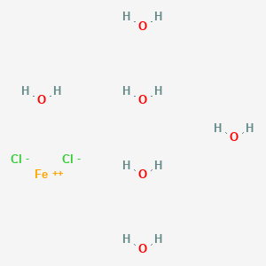 molecular formula Cl2FeH12O6 B579629 Iron(2+) chloride--water (1/2/6) CAS No. 18990-23-3