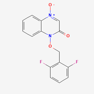 molecular formula C15H10F2N2O3 B5796298 1-[(2,6-二氟苄基)氧基]-2(1H)-喹喔啉酮 4-氧化物 