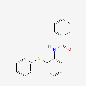 molecular formula C20H17NOS B5796304 4-methyl-N-[2-(phenylthio)phenyl]benzamide 