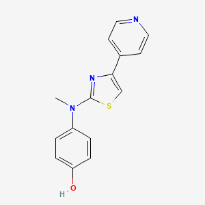 molecular formula C15H13N3OS B5796319 4-{methyl[4-(4-pyridinyl)-1,3-thiazol-2-yl]amino}phenol 