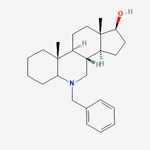 molecular formula C25H37NO B579632 (1S,3aS,3bR,9aR,9bS,11aS)-5-benzyl-9a,11a-dimethyl-1,2,3,3a,3b,4,5a,6,7,8,9,9b,10,11-tetradecahydrocyclopenta[i]phenanthridin-1-ol CAS No. 16373-54-9