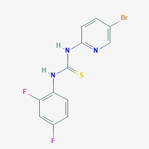 molecular formula C12H8BrF2N3S B5796332 N-(5-bromo-2-pyridinyl)-N'-(2,4-difluorophenyl)thiourea 