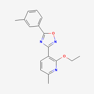 2-ethoxy-6-methyl-3-[5-(3-methylphenyl)-1,2,4-oxadiazol-3-yl]pyridine