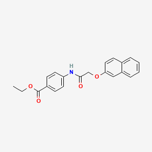 molecular formula C21H19NO4 B5796345 ethyl 4-{[(2-naphthyloxy)acetyl]amino}benzoate 