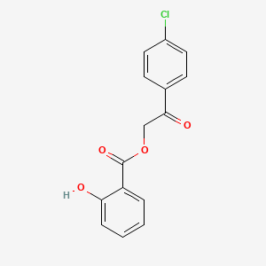 molecular formula C15H11ClO4 B5796362 2-(4-chlorophenyl)-2-oxoethyl salicylate 