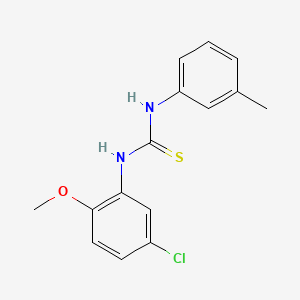 molecular formula C15H15ClN2OS B5796380 N-(5-chloro-2-methoxyphenyl)-N'-(3-methylphenyl)thiourea 