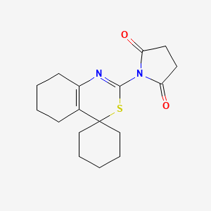 molecular formula C17H22N2O2S B5796389 1-(5,6,7,8-tetrahydrospiro[3,1-benzothiazine-4,1'-cyclohexan]-2-yl)-2,5-pyrrolidinedione 