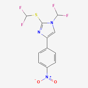 molecular formula C11H7F4N3O2S B5796420 1-(difluoromethyl)-2-[(difluoromethyl)thio]-4-(4-nitrophenyl)-1H-imidazole 
