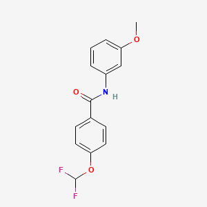 molecular formula C15H13F2NO3 B5796441 4-(difluoromethoxy)-N-(3-methoxyphenyl)benzamide 