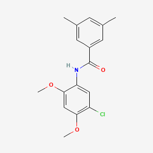 molecular formula C17H18ClNO3 B5796506 N-(5-chloro-2,4-dimethoxyphenyl)-3,5-dimethylbenzamide 