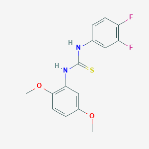 molecular formula C15H14F2N2O2S B5796514 N-(3,4-difluorophenyl)-N'-(2,5-dimethoxyphenyl)thiourea 