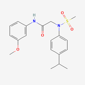 molecular formula C19H24N2O4S B5796530 N~2~-(4-isopropylphenyl)-N~1~-(3-methoxyphenyl)-N~2~-(methylsulfonyl)glycinamide 