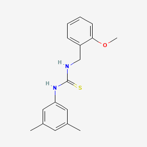 molecular formula C17H20N2OS B5796537 N-(3,5-dimethylphenyl)-N'-(2-methoxybenzyl)thiourea 
