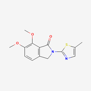 molecular formula C14H14N2O3S B5796544 6,7-dimethoxy-2-(5-methyl-1,3-thiazol-2-yl)-1-isoindolinone 