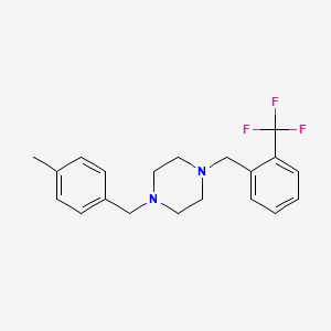 molecular formula C20H23F3N2 B5796568 1-(4-methylbenzyl)-4-[2-(trifluoromethyl)benzyl]piperazine 