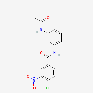 molecular formula C16H14ClN3O4 B5796576 4-chloro-3-nitro-N-[3-(propionylamino)phenyl]benzamide 