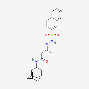 molecular formula C24H29N3O3S B5796589 N-1-adamantyl-3-[(2-naphthylsulfonyl)hydrazono]butanamide 