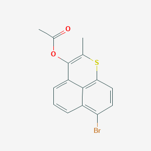 molecular formula C15H11BrO2S B5796600 7-bromo-2-methylbenzo[de]thiochromen-3-yl acetate 