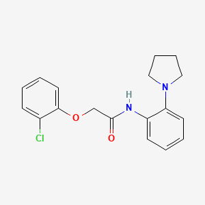 molecular formula C18H19ClN2O2 B5796633 2-(2-chlorophenoxy)-N-[2-(1-pyrrolidinyl)phenyl]acetamide 