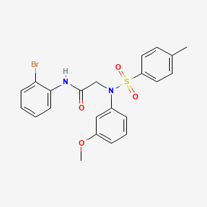 molecular formula C22H21BrN2O4S B5796638 N~1~-(2-bromophenyl)-N~2~-(3-methoxyphenyl)-N~2~-[(4-methylphenyl)sulfonyl]glycinamide 