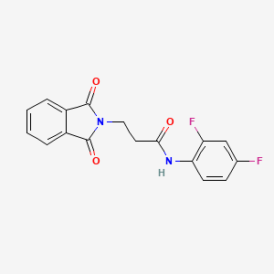 molecular formula C17H12F2N2O3 B5796668 N-(2,4-difluorophenyl)-3-(1,3-dioxo-1,3-dihydro-2H-isoindol-2-yl)propanamide 