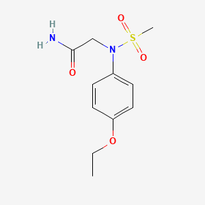 molecular formula C11H16N2O4S B5796677 N~2~-(4-ethoxyphenyl)-N~2~-(methylsulfonyl)glycinamide 
