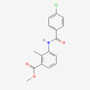molecular formula C16H14ClNO3 B5796696 methyl 3-[(4-chlorobenzoyl)amino]-2-methylbenzoate 